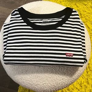 Levi's Classic Black and White Striped Tee